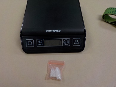 Scale with suspected drug