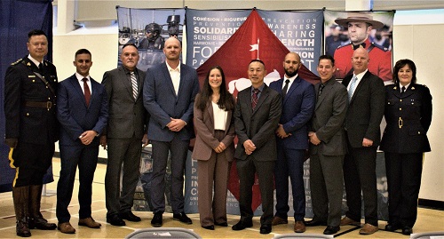 Members of EPO Troop #10 in a group photograph with the Human Resources Officers. 