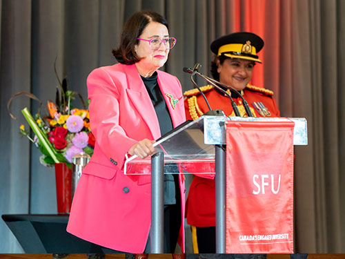 Supt. Nav Hothi on duty with the Honourable Janet Austin, Lieutenant Governor of British Columbia.