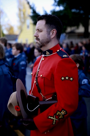 Sgt. Rob Brennan wearing his red serge. 