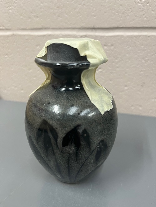 photo of small grey urn