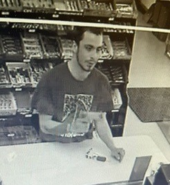 Video surveillance of suspect in Merritt, BC, robbery.