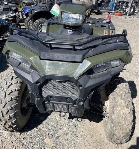 front view of green polaris 450 HO