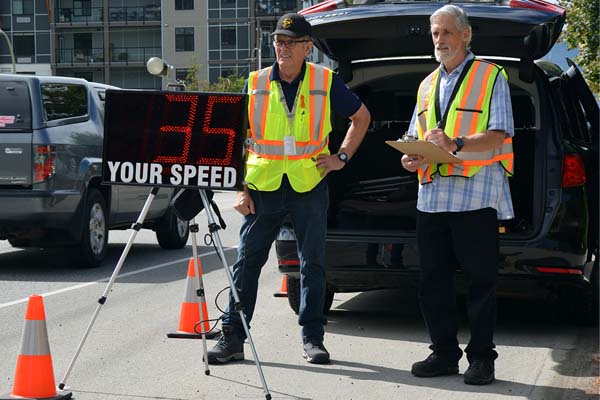 Members of the Kelowna Speed Watch team working