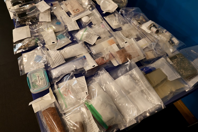 photo showing drugs seized by police