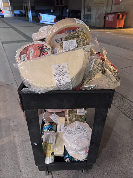 cart full of cheese that officers observed during pro active patrols