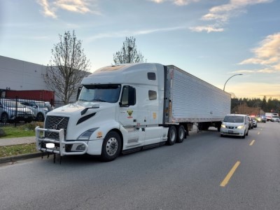 This tractor-trailer was impounded by BC Highway Patrol