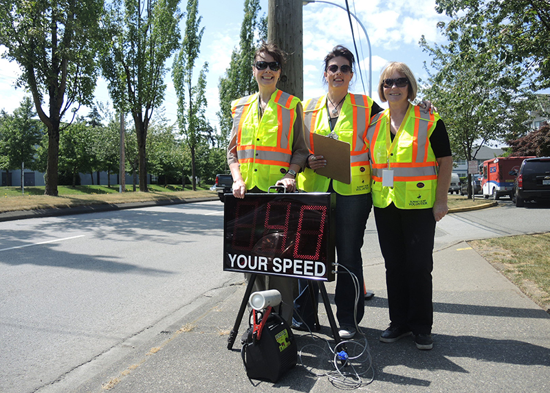 photo of a speed watch volunteer