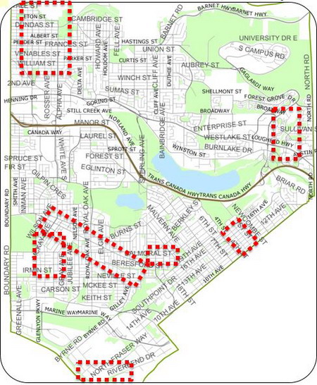 Burnaby RCMP Crime Map July 2017   58120 Map 450 