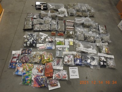 Photo of various drugs seized