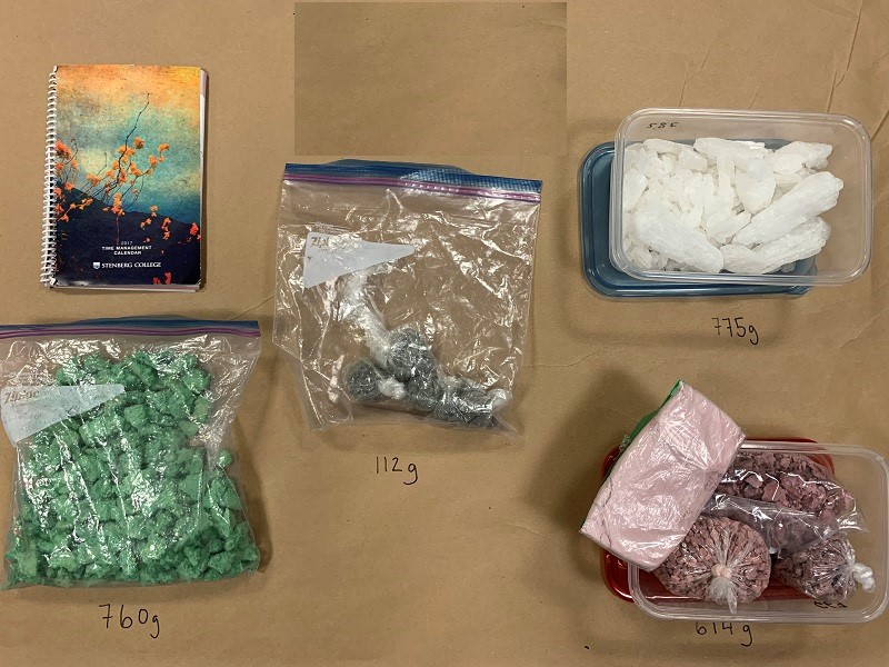 Photos of drugs prepackaged for street level sale