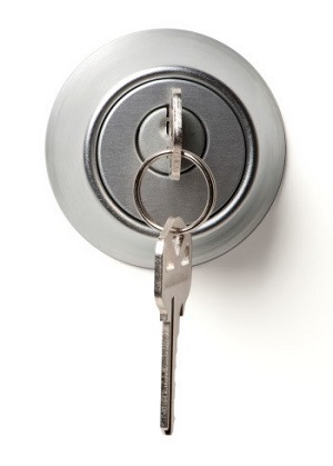 A lock and key set