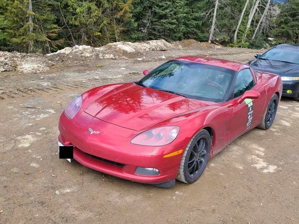 Red Corvette with RCS Rally decal