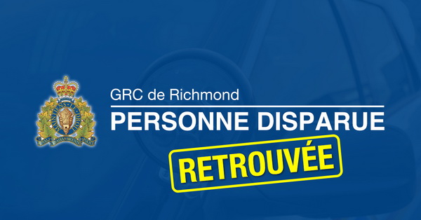 GRC de Richmond personne disparue retrouvée