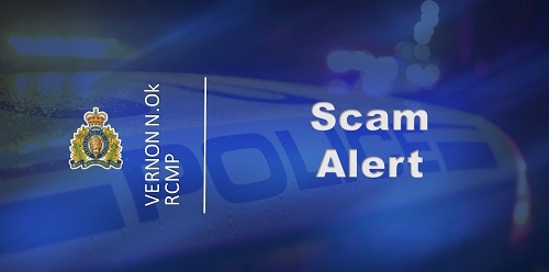 stock image blue background scam alert