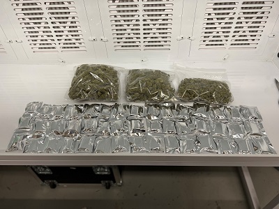 Seized cannabis in bags