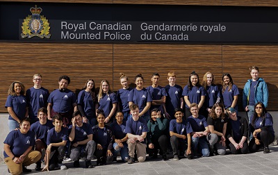 Group photo of BC RCMP Youth Advisory Committee participants.