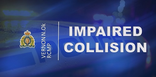 stock image blue background impaired collision in text