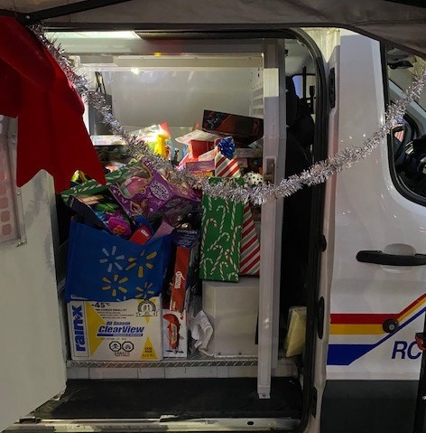 RCMP van filled with donated toys