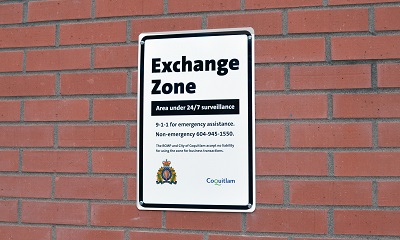 Exchange Zone Sign