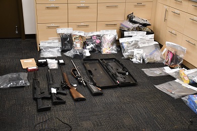 Weapons & suspected drugs
