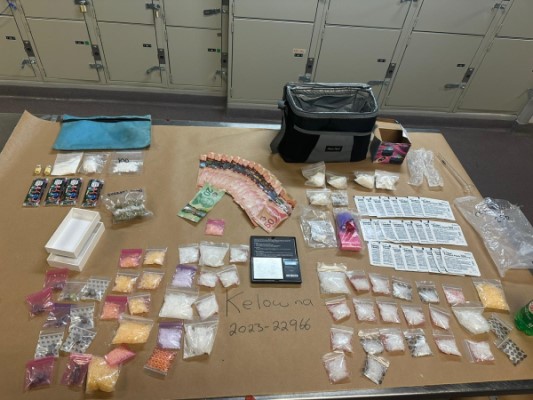 drugs laid out on table