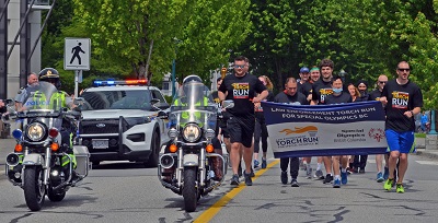 Previous runners from the Law Enforcement Torch Run
