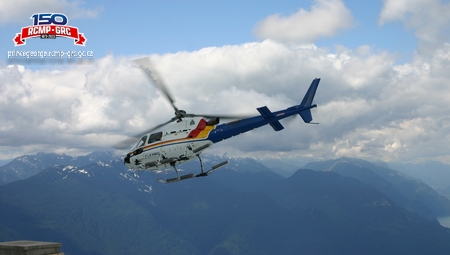 Photo of the RCMP helicopter