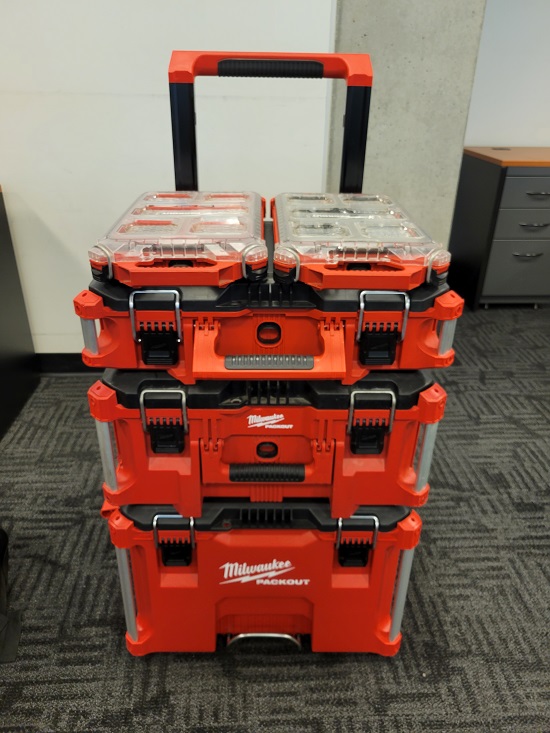 Photo of red Milwaukee Packout tool box