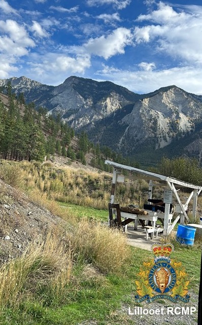 Picture of Lillooet Rod and Gun Club gun range and Quatlenemo Peak in the back. 